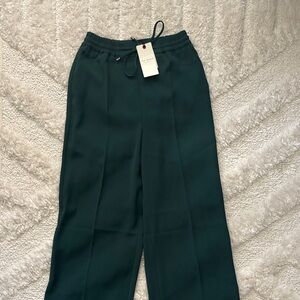Ted Baker Liliaah Wide Leg Joggers Dark Green NWT SIZE 0